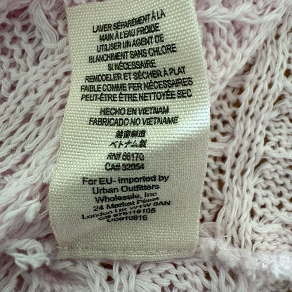 We The Free Free People Pink Waffle Knit Dolman Sweater Raw Hem Boho Extra Small